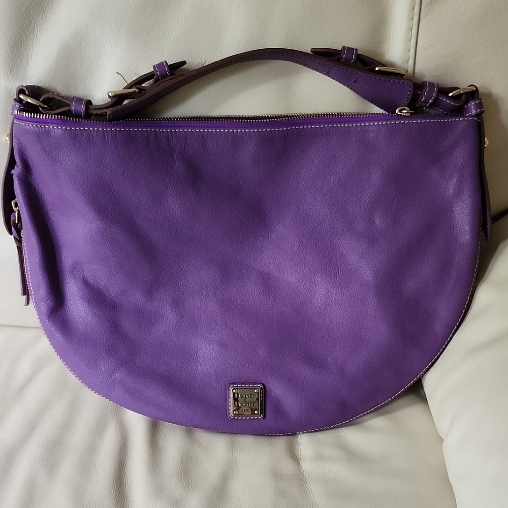 Dooney & Bourke Purple Leather Hobo Bag